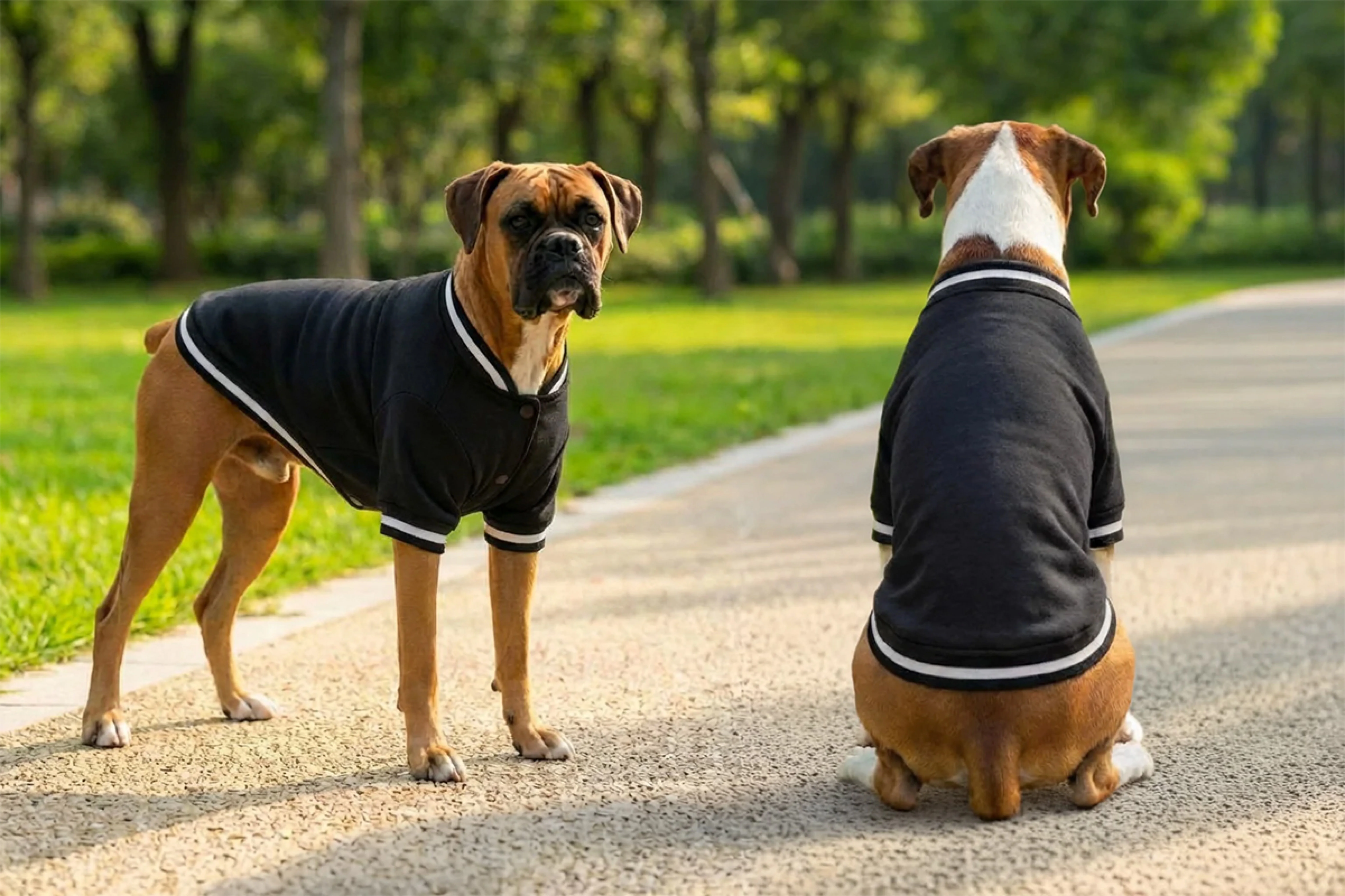 Dog’s varsity jacket