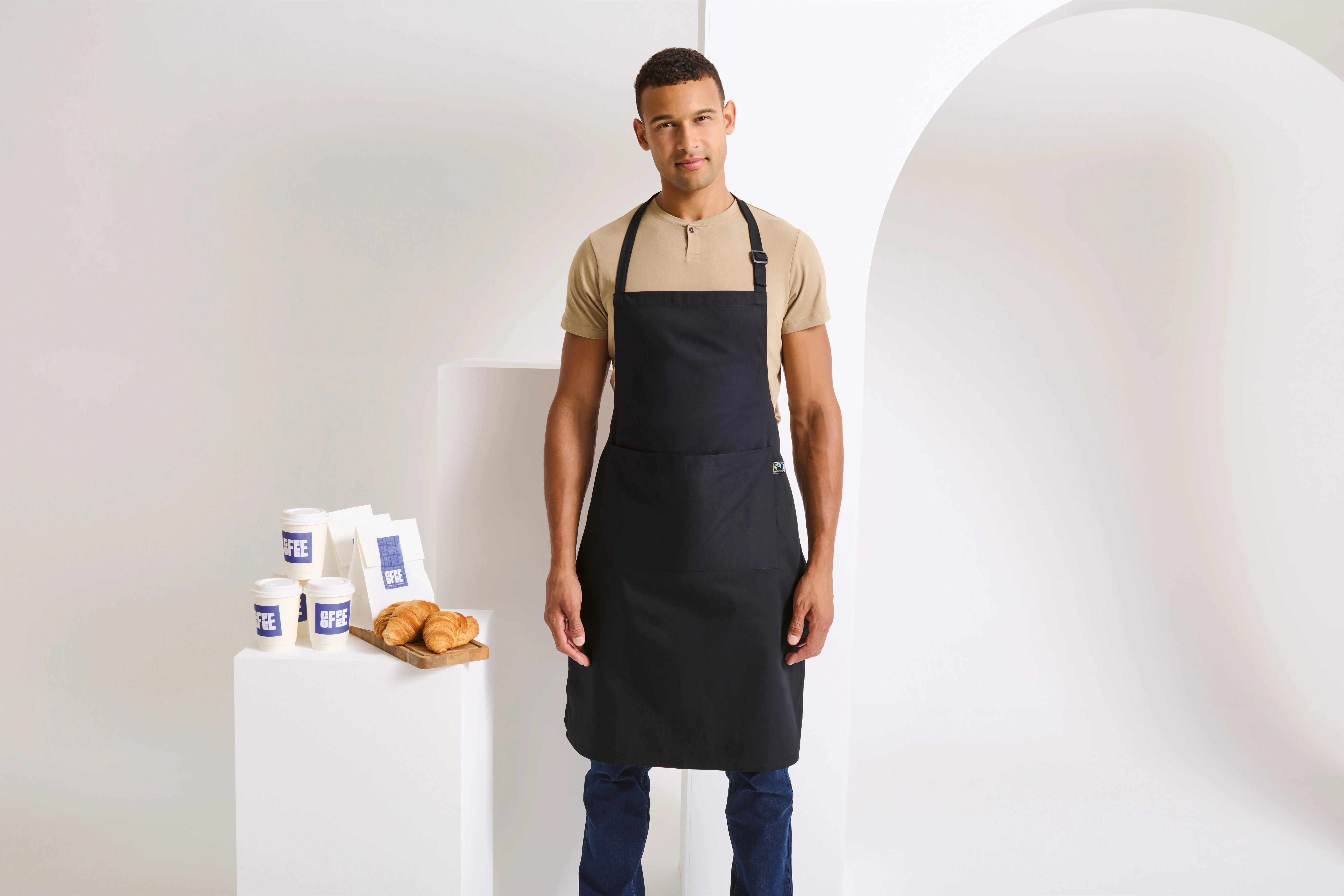 Premier Fairtrade schort met zak