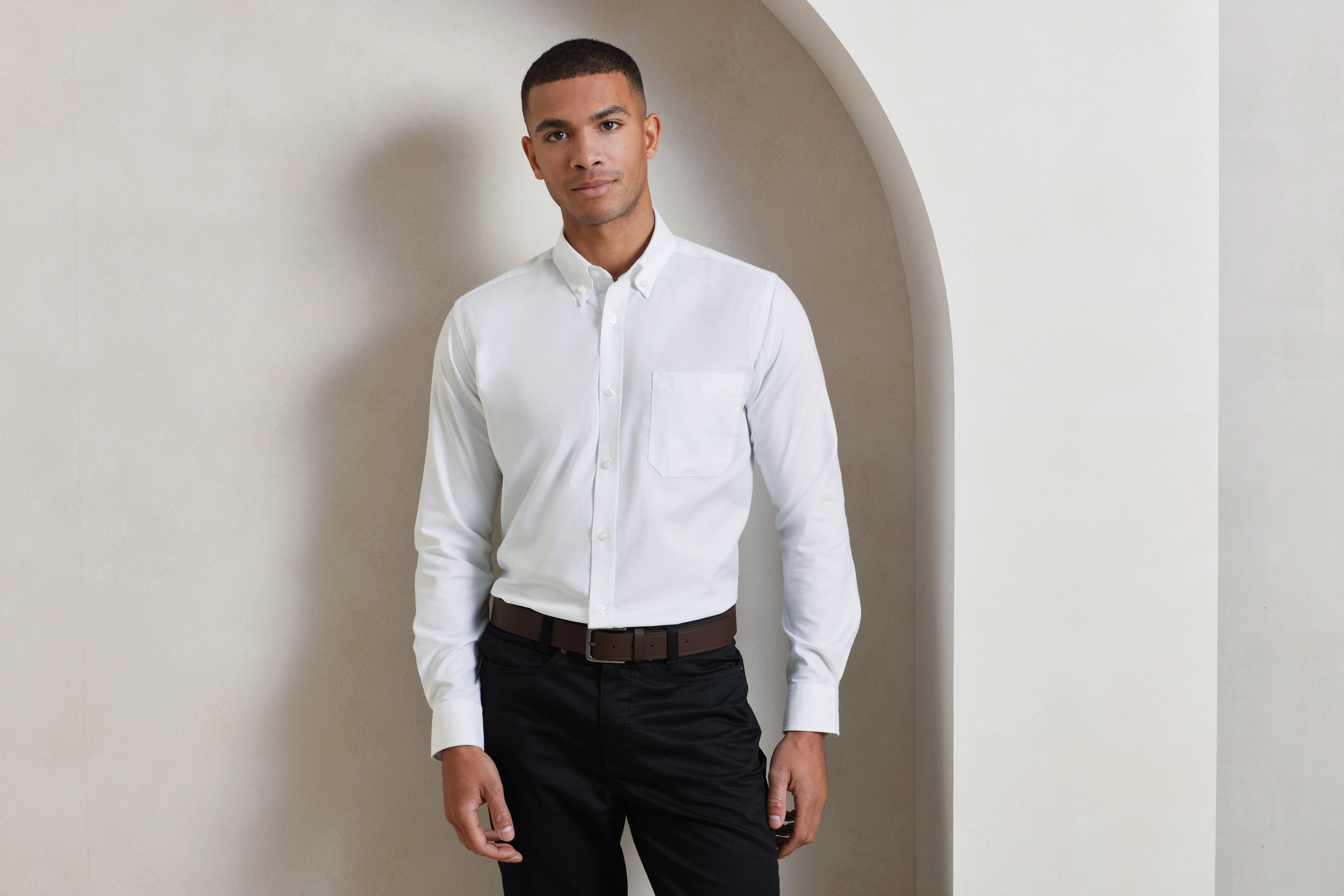 Signature Oxford long sleeve shirt