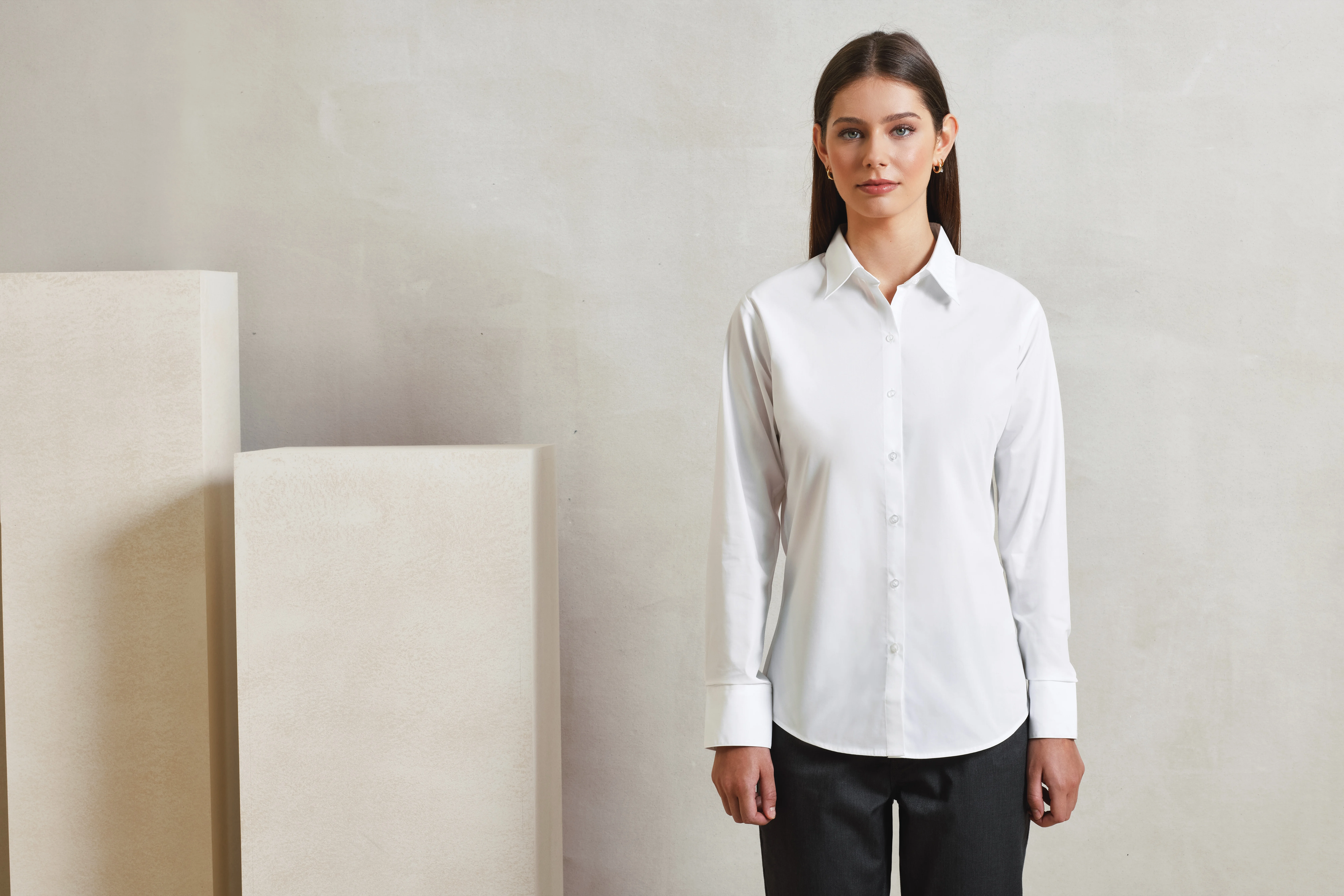 Women's supreme poplin long sleeve shirt