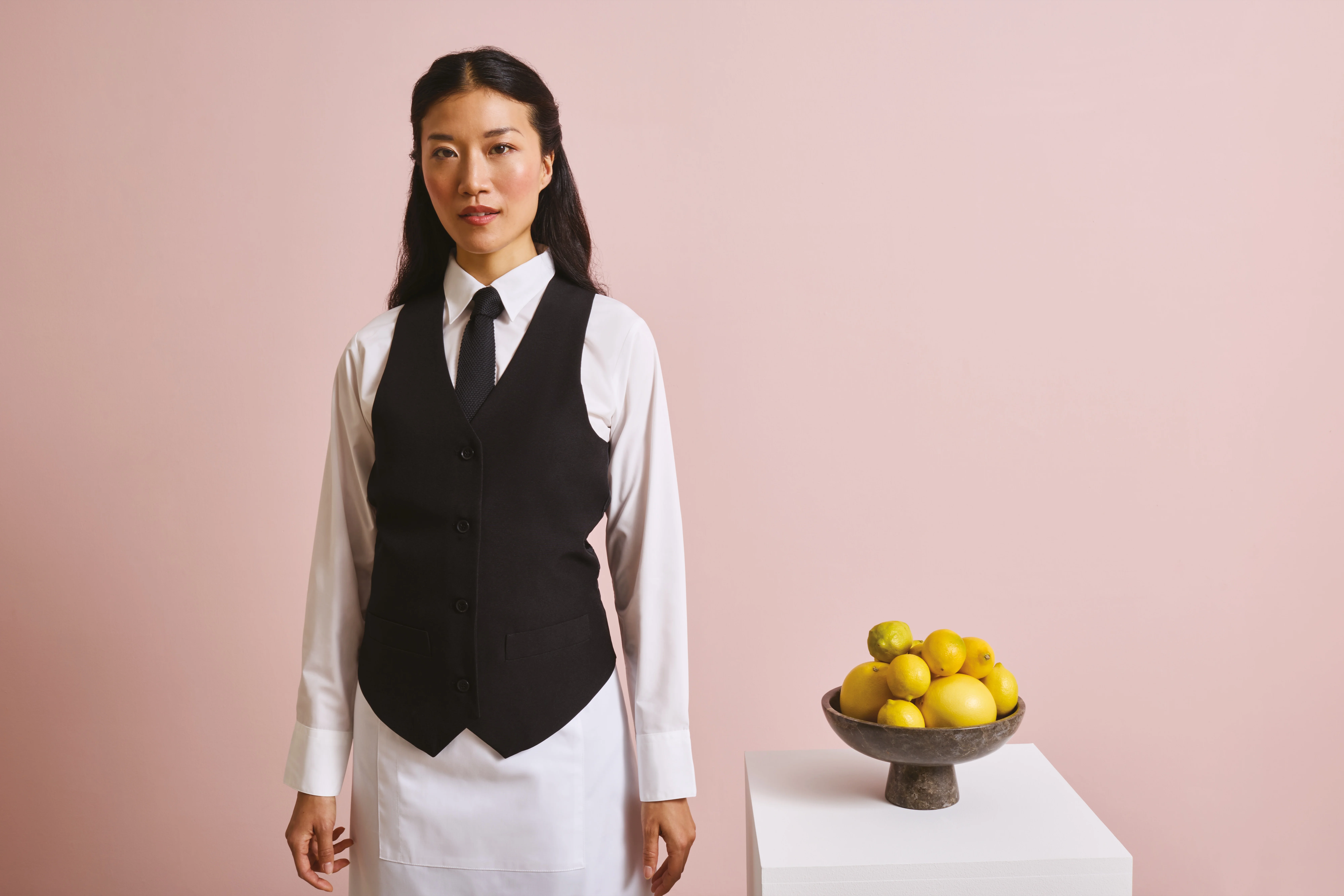 Women's lined polyester waistcoat