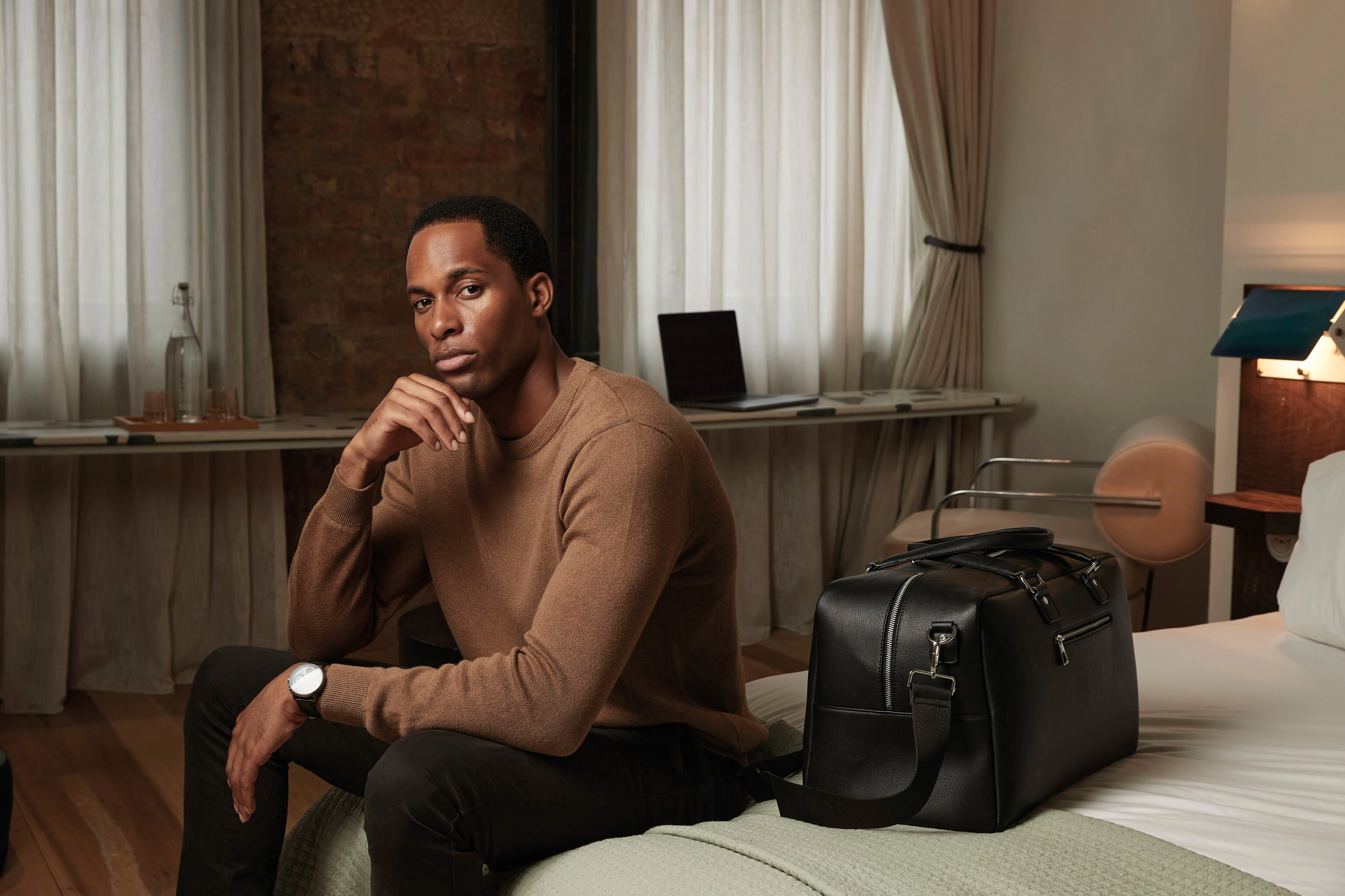 Tailored luxe PU weekender