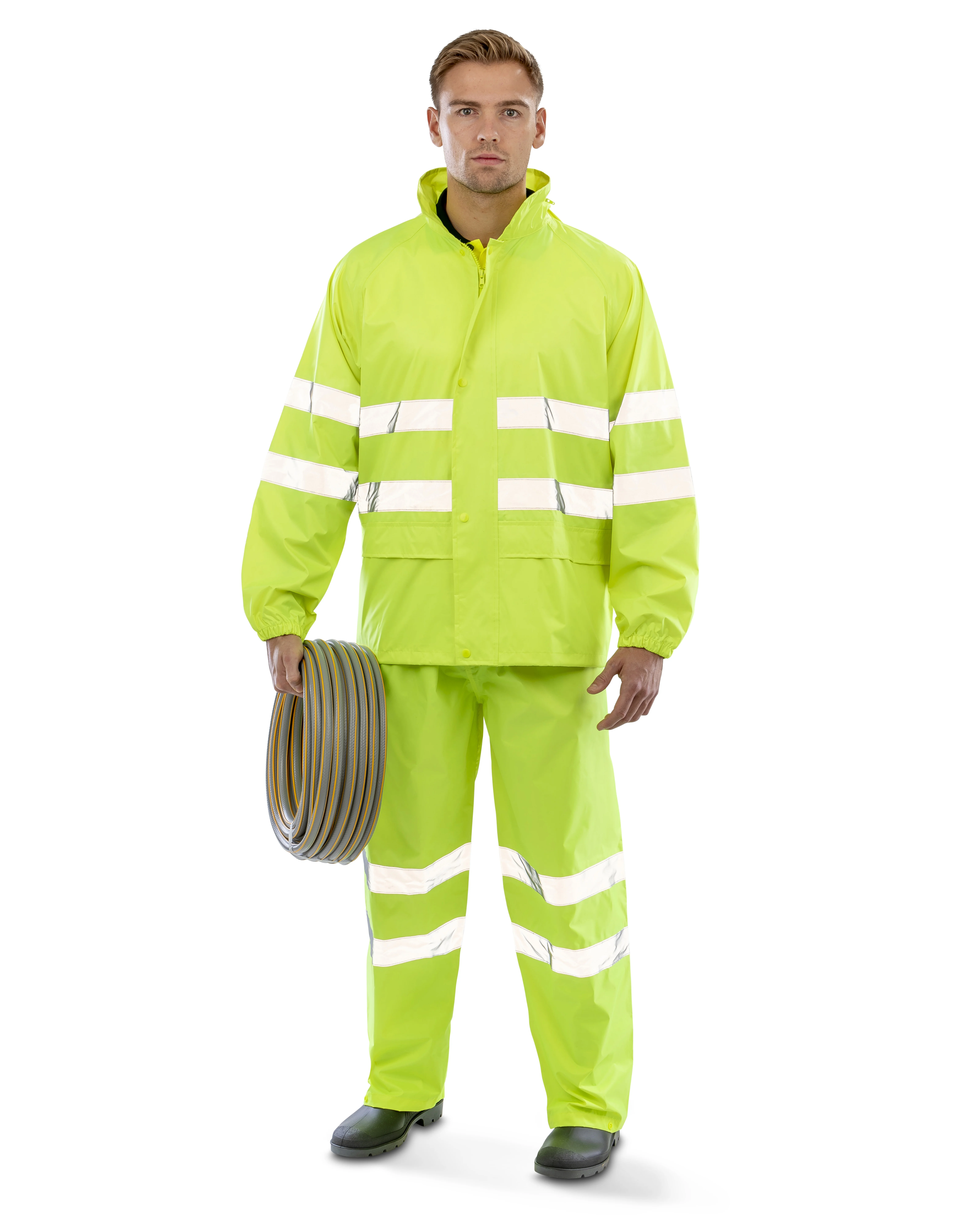High-viz waterproof suit