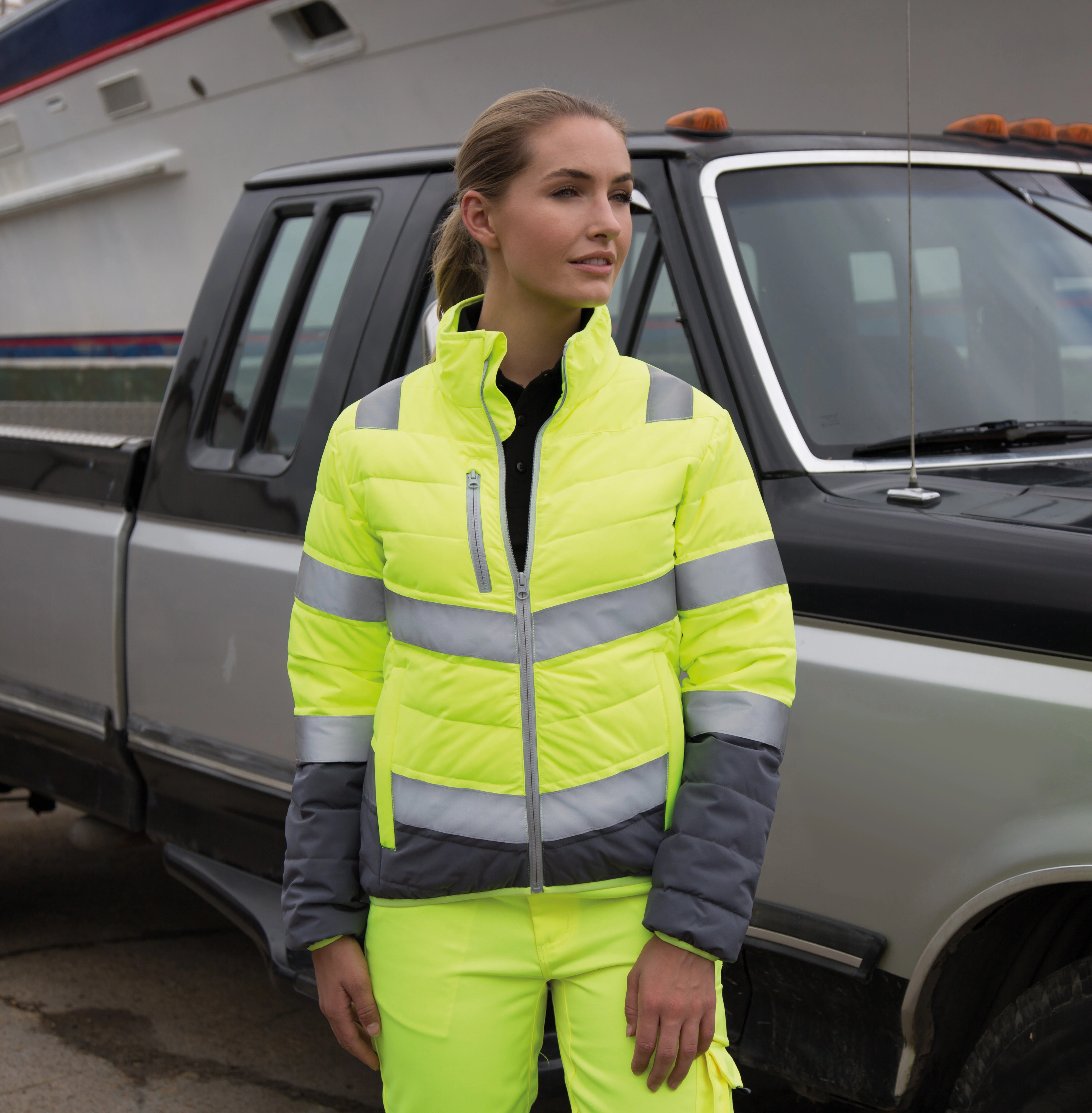 Women's soft padded safety jacket