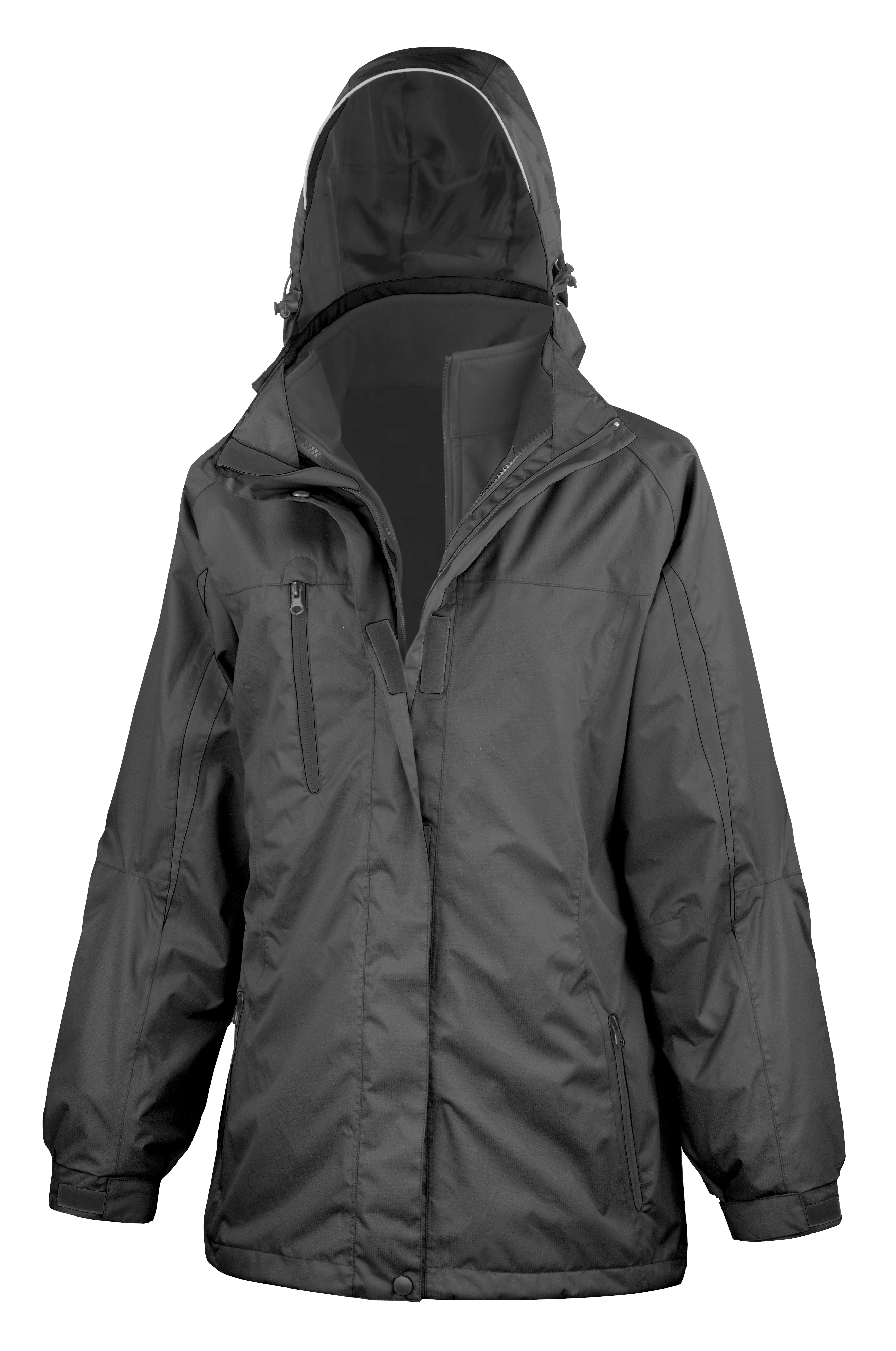 Women's 3-in-1 journey jacket with softshell inner