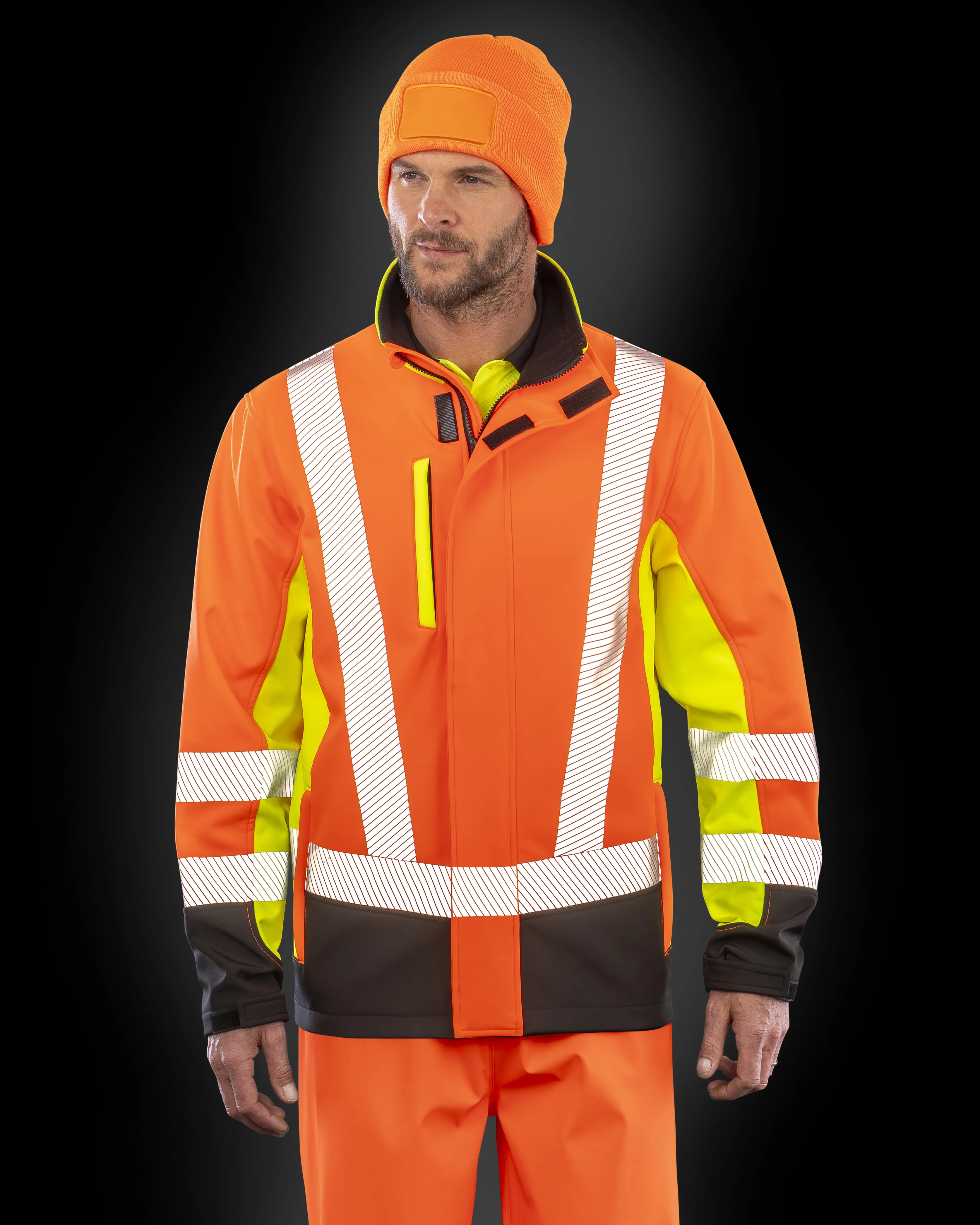 Result 3-laags gerecycled softshell veiligheidsjack