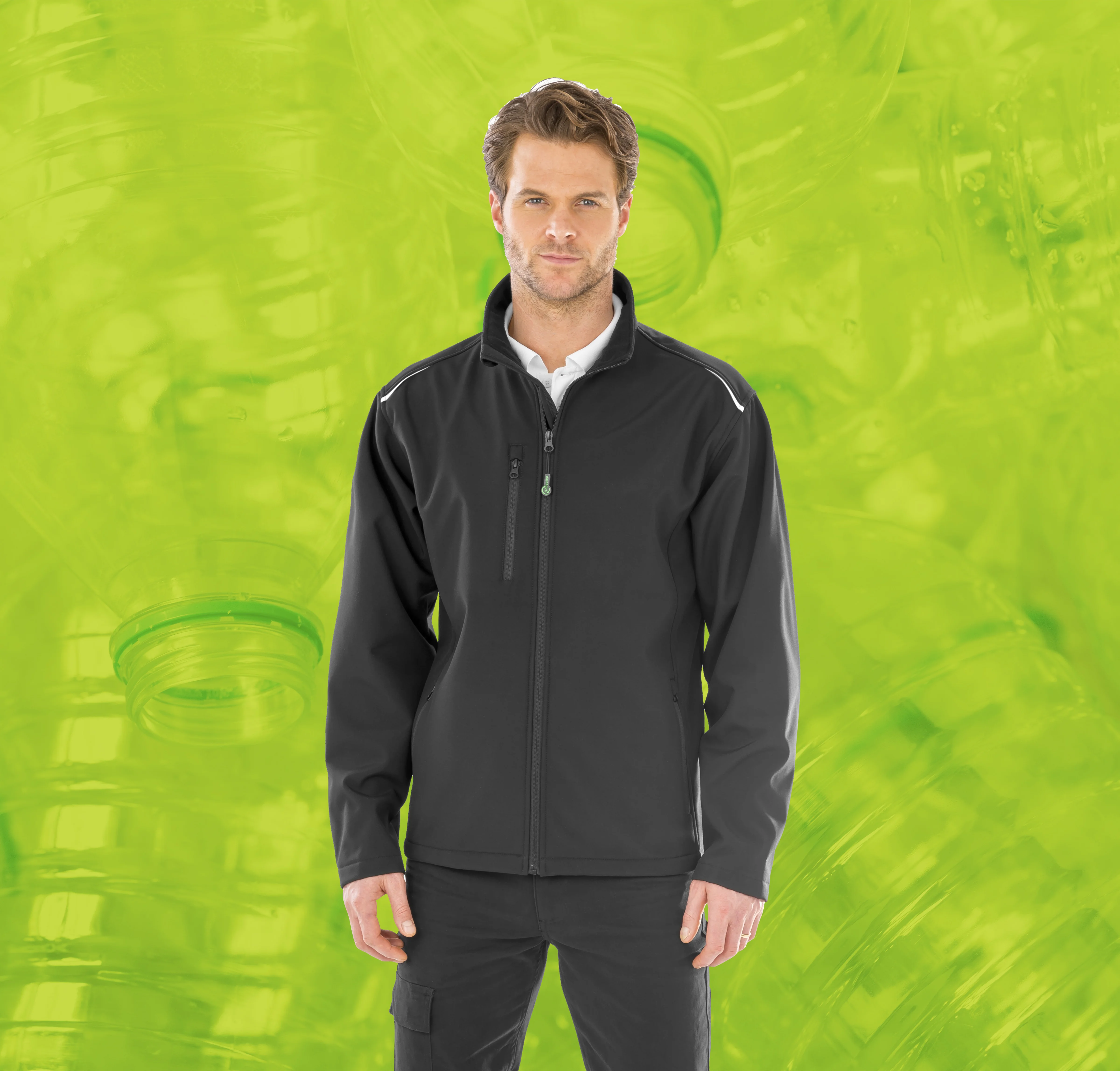 Recycled 3-layer printable softshell jacket