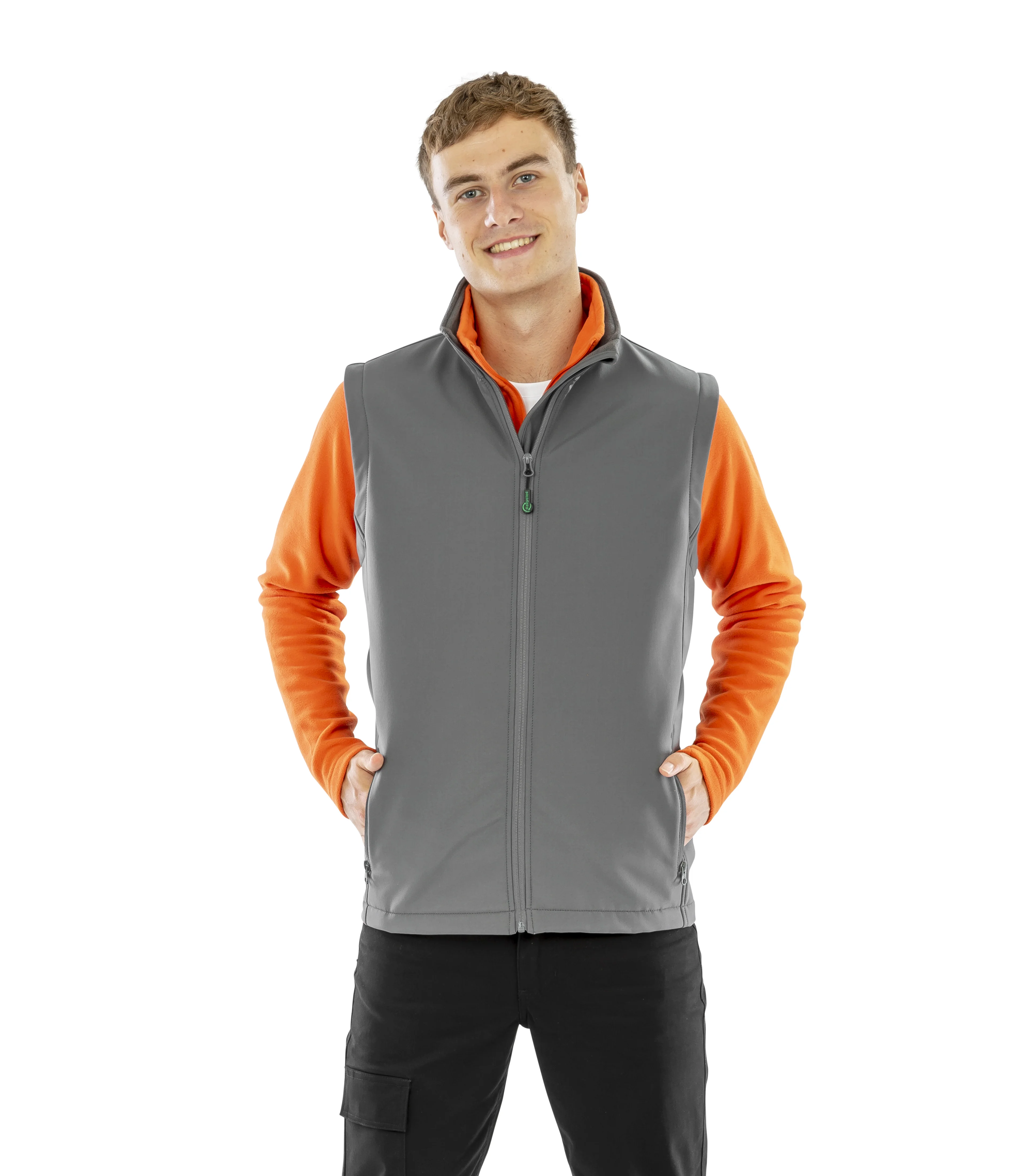 Result Gerecycleerde heren softshell-bodywarmer