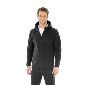 Result Gerecycled microfleece vest met capuchon