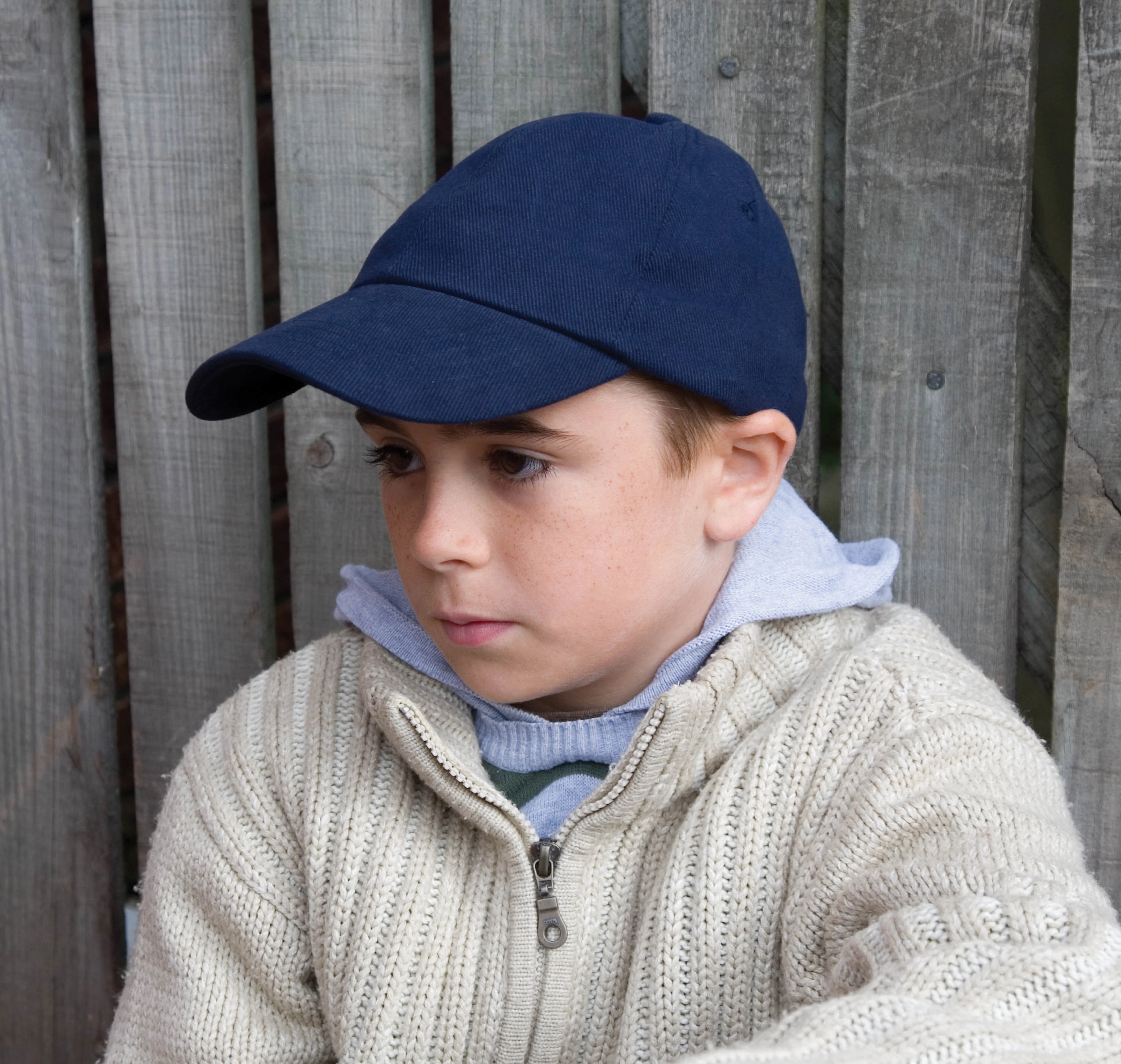 Junior low-profile heavy brushed cotton cap