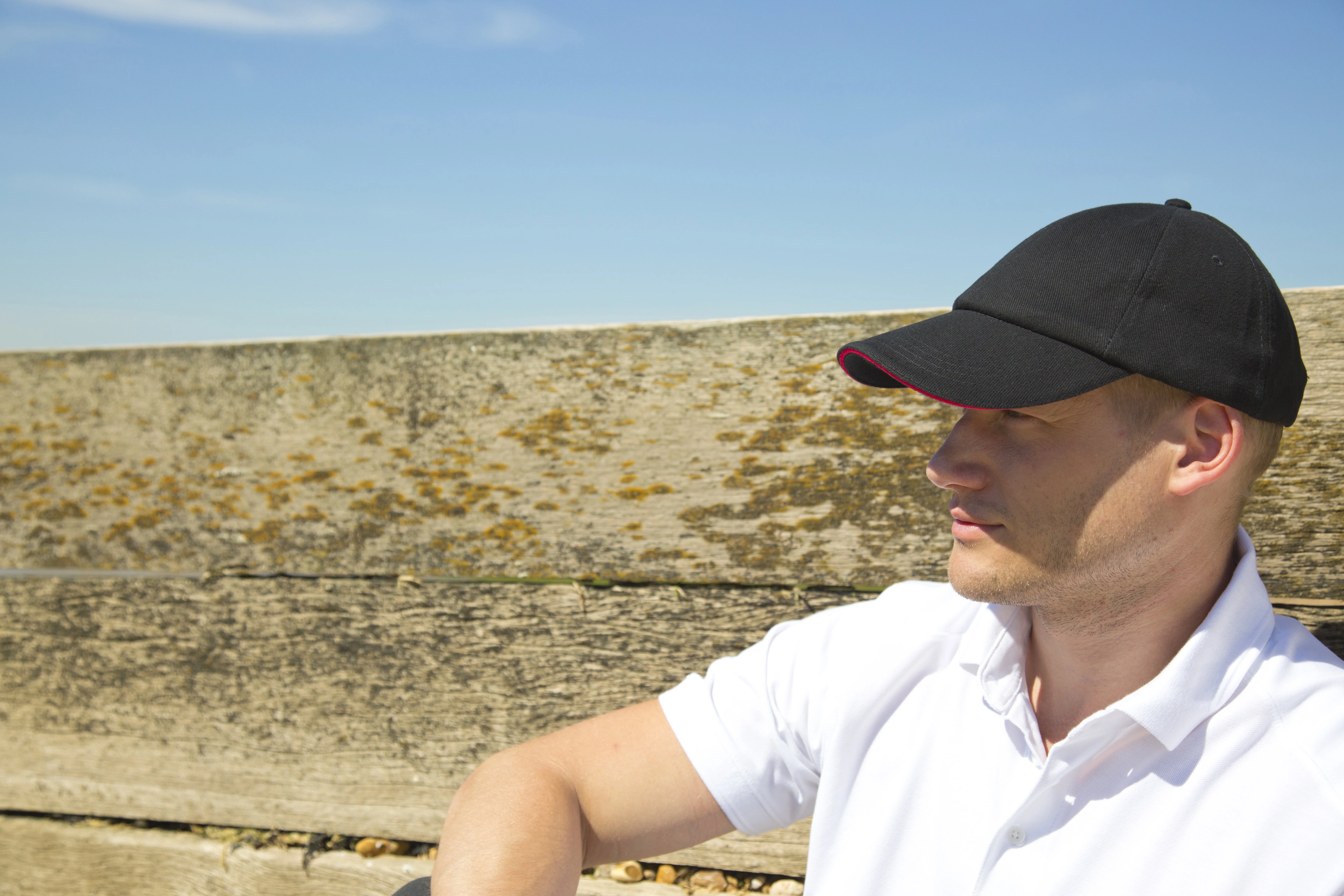 Low-profile heavy brushed cotton cap with sandwich peak