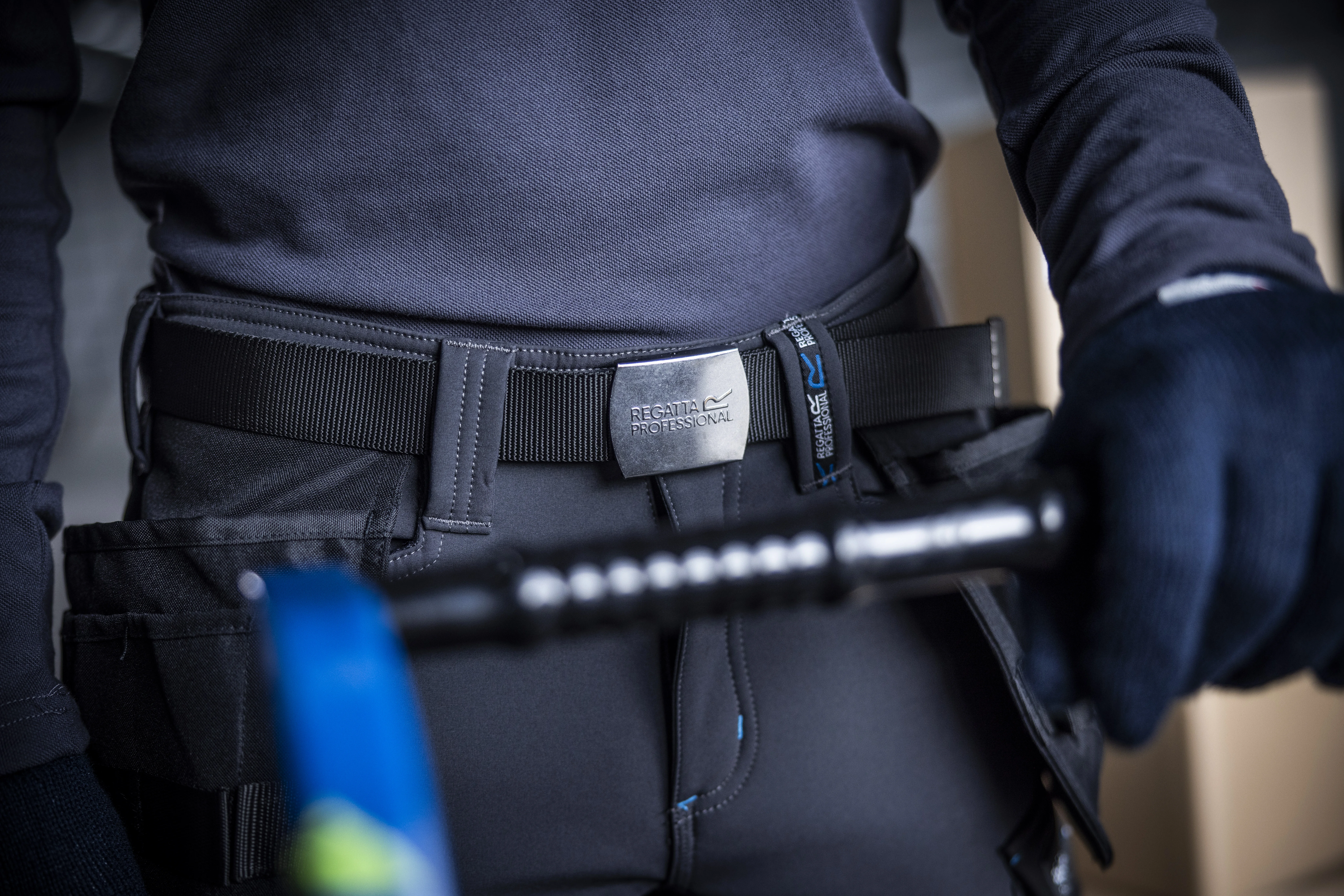 Premium workwear belt with stretch