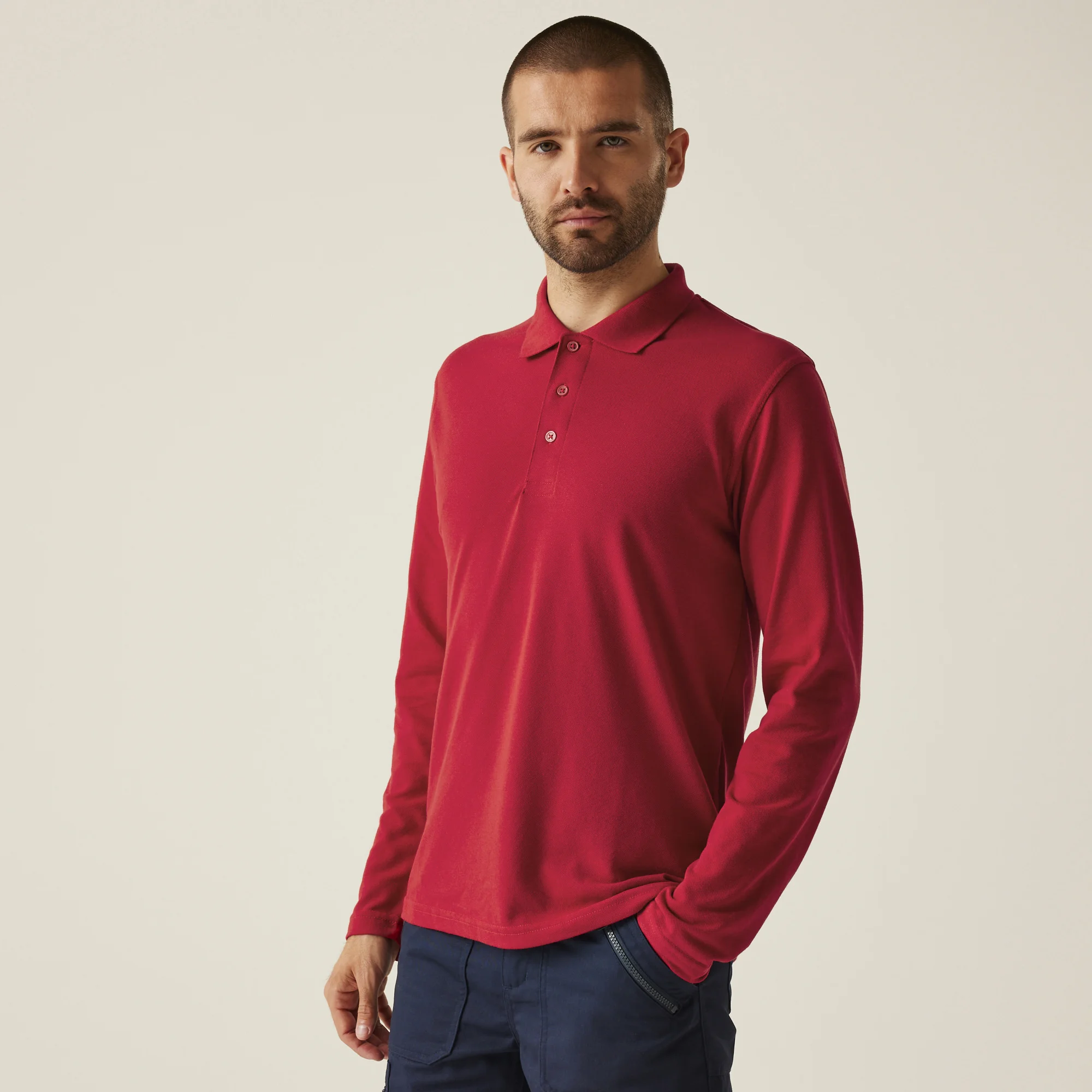 Pro 65/35 long sleeve polo