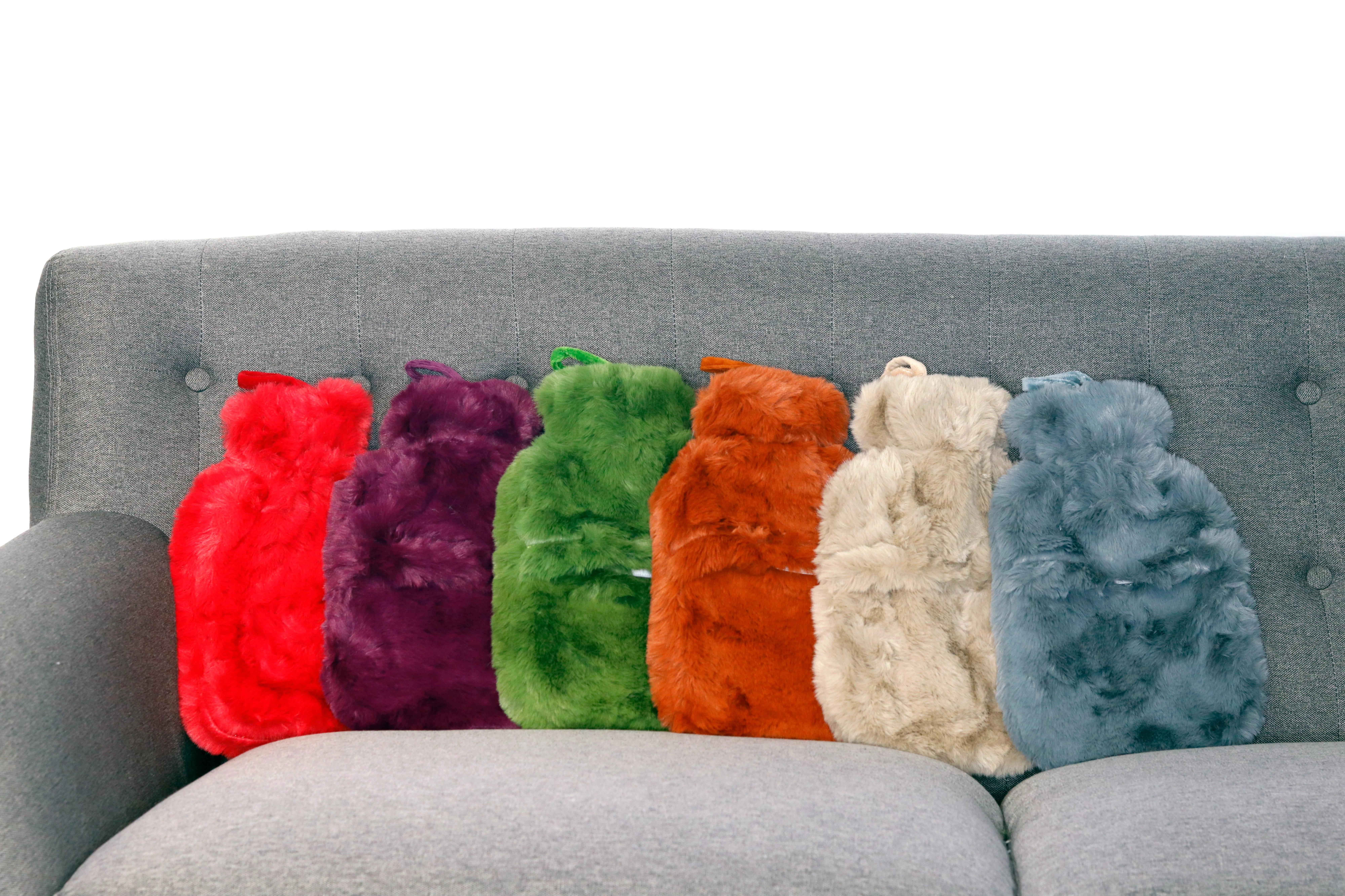 Super luxury faux fur hot water bottle and cover