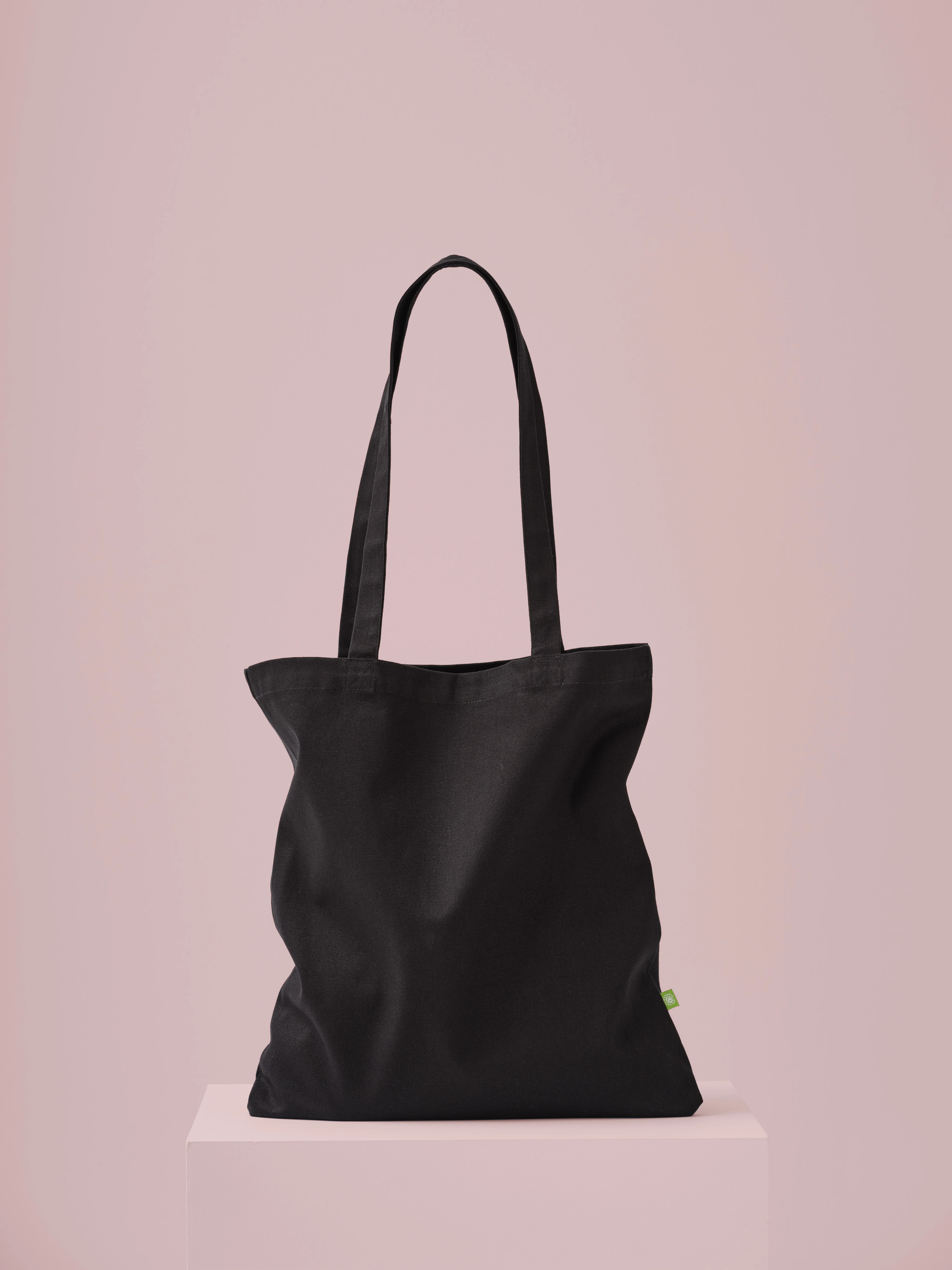 Premium organic canvas shopper long handle