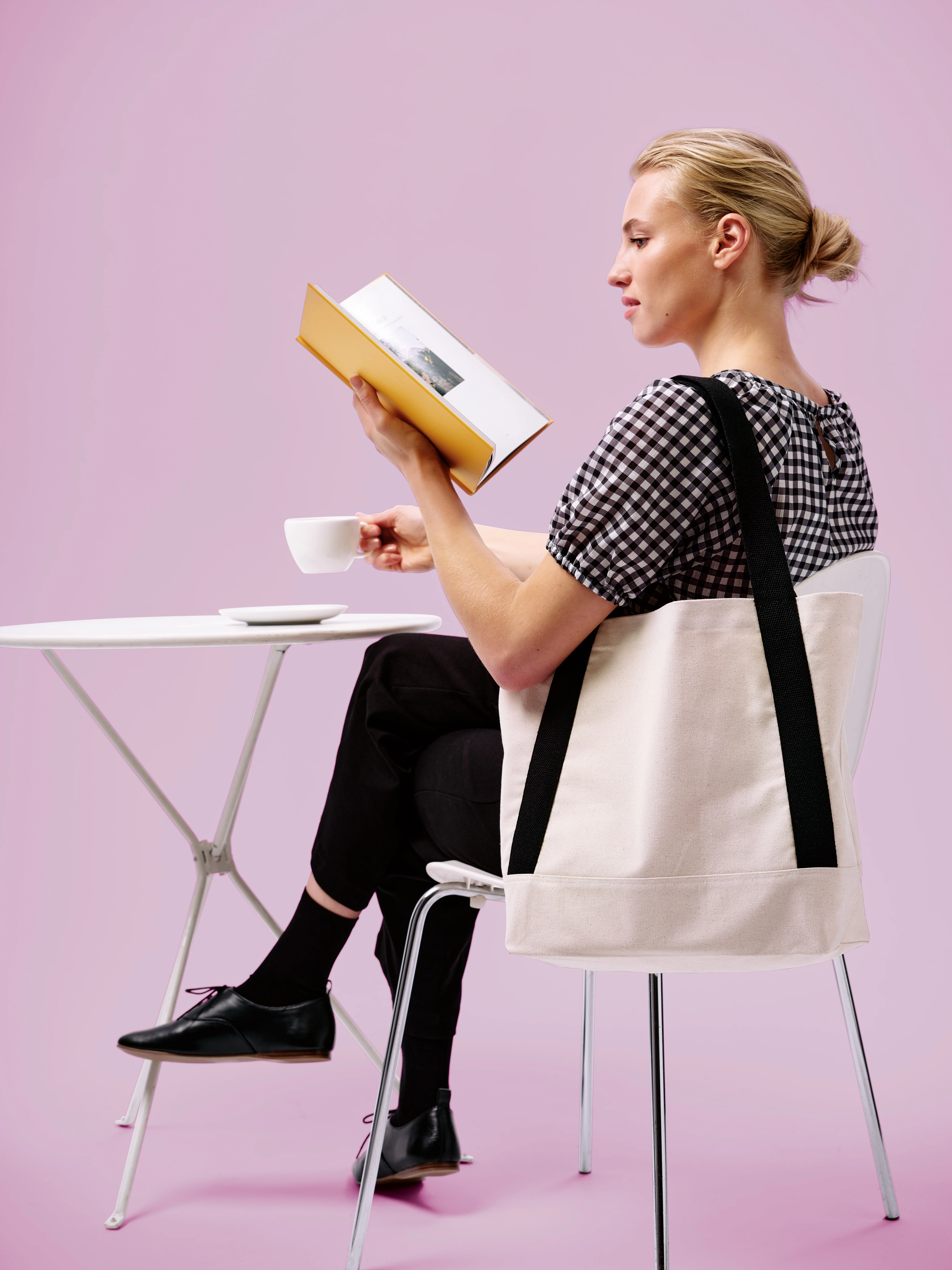 Dakota recycled contrast strap tote