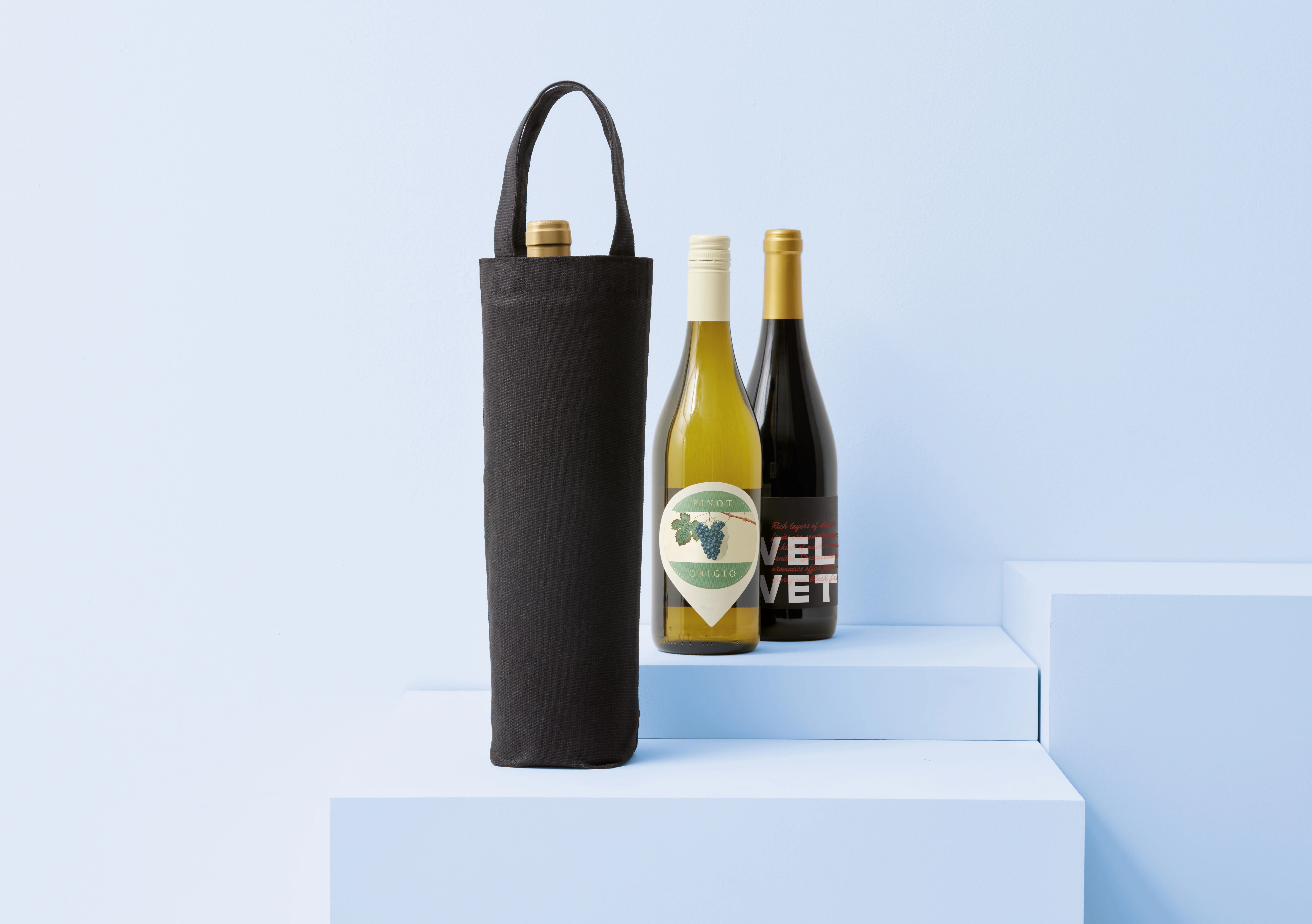 Recycled premium canvas bottle bag