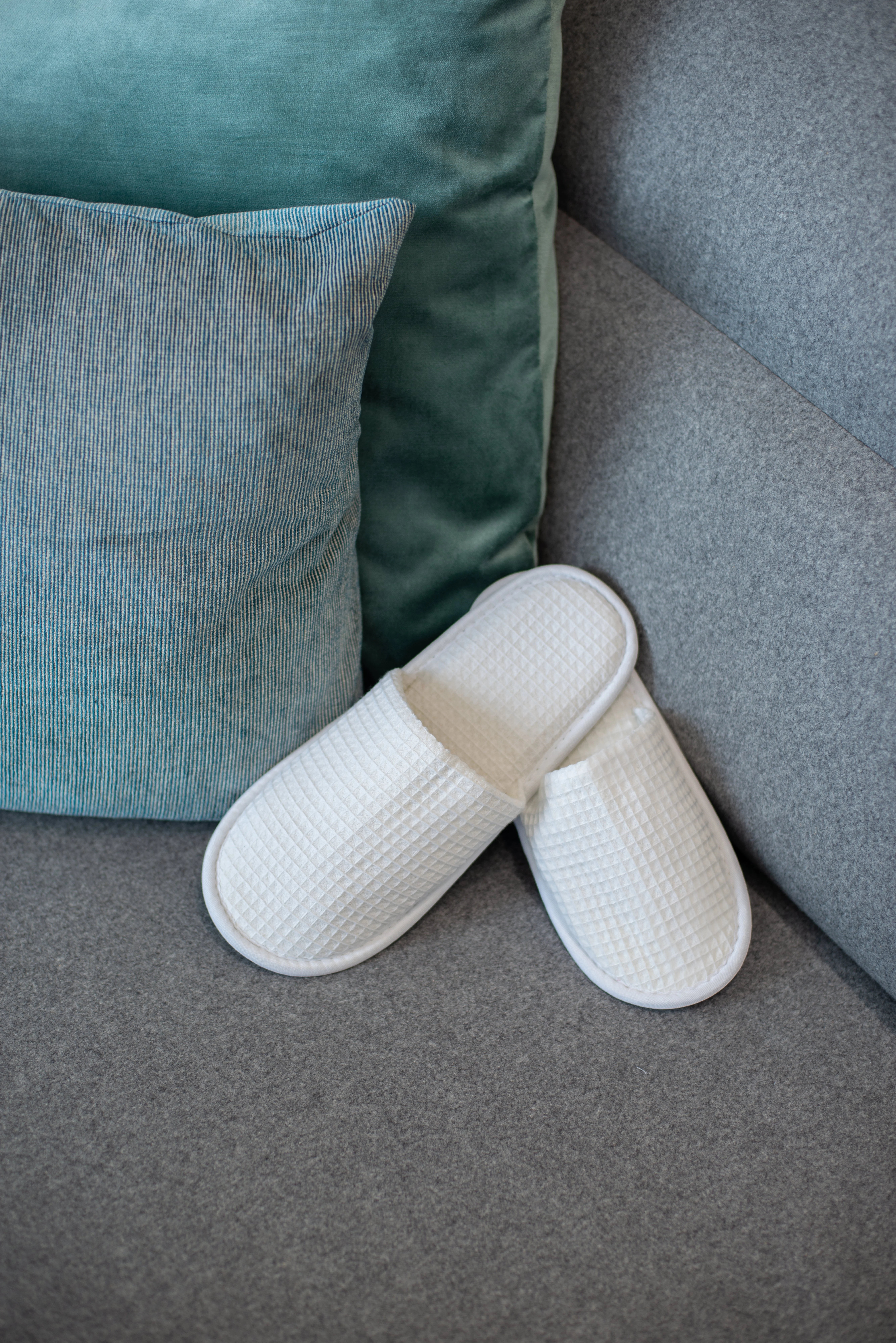 Waffle mule slippers