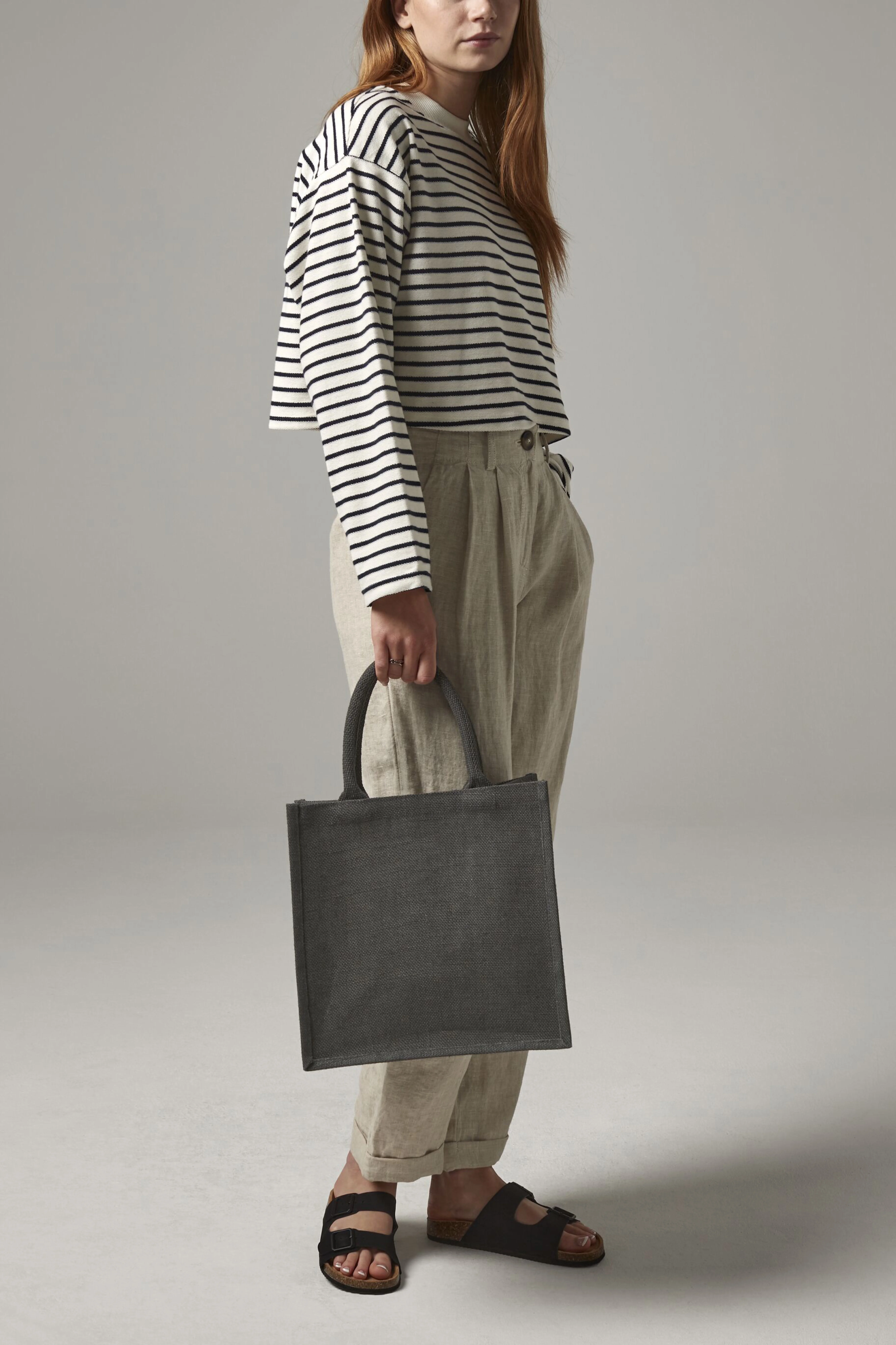 Jute midi tote