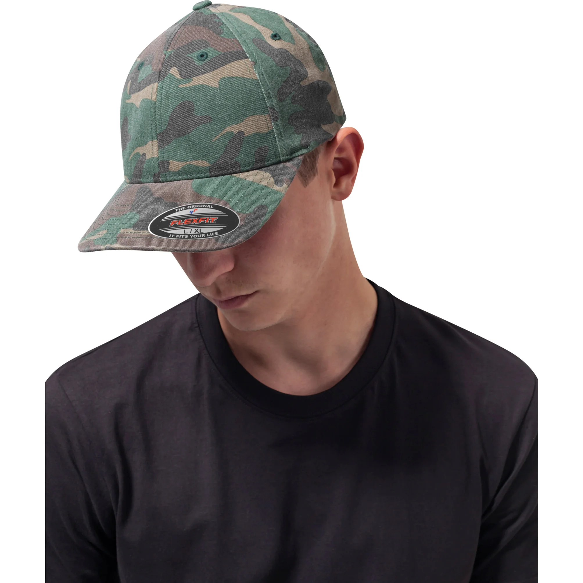 Flexfit garment washed camo (6977CA)