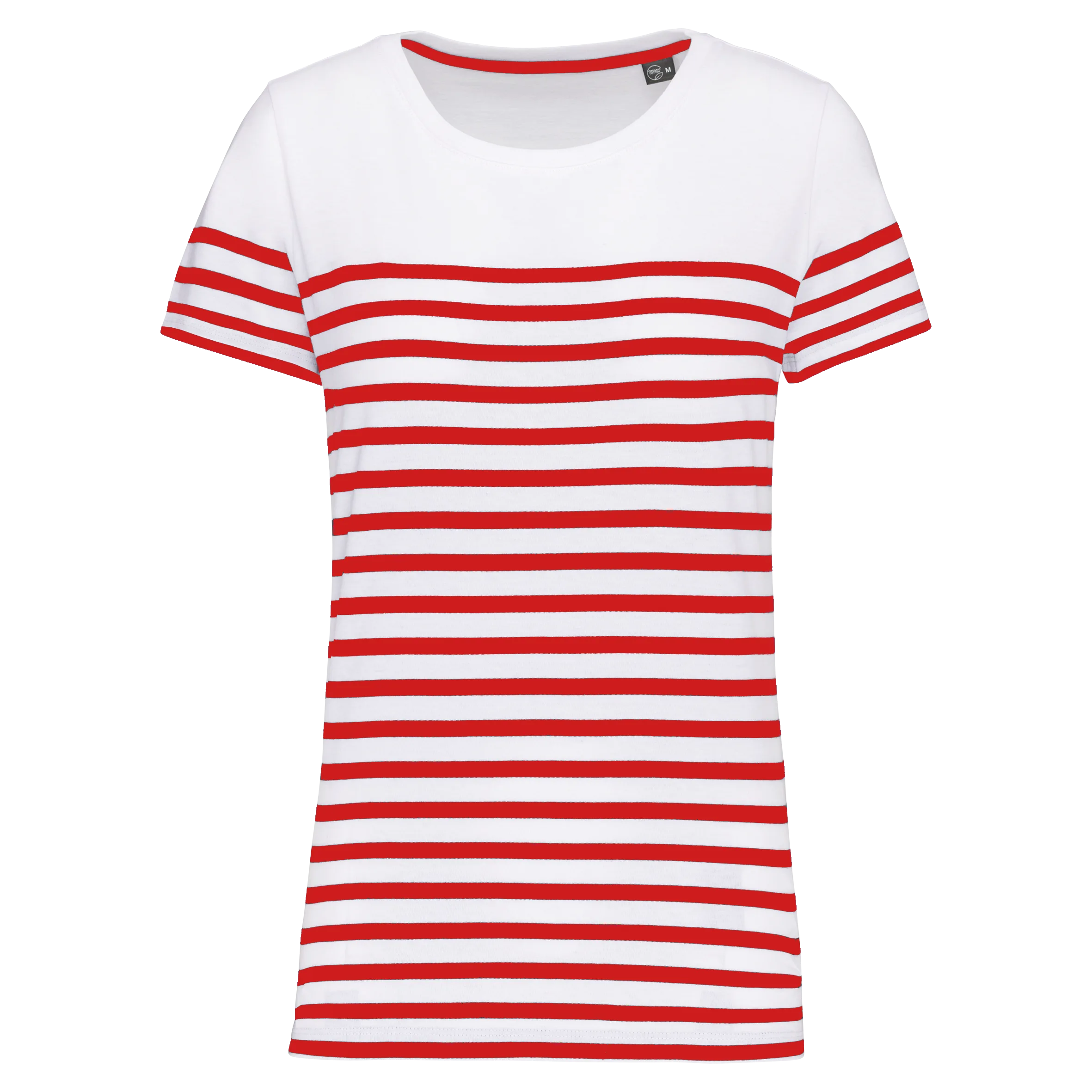 K3034 WHITE-REDSTRIPE