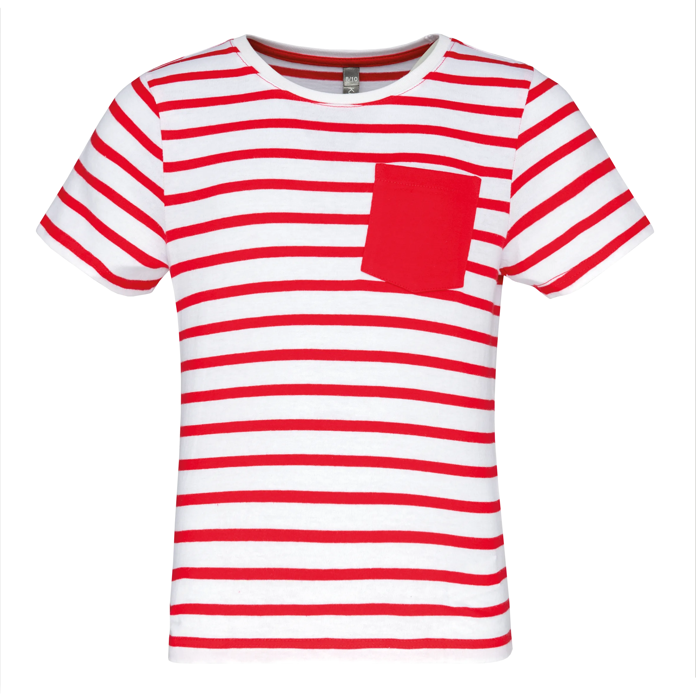 K379 WHITE-REDSTRIPE