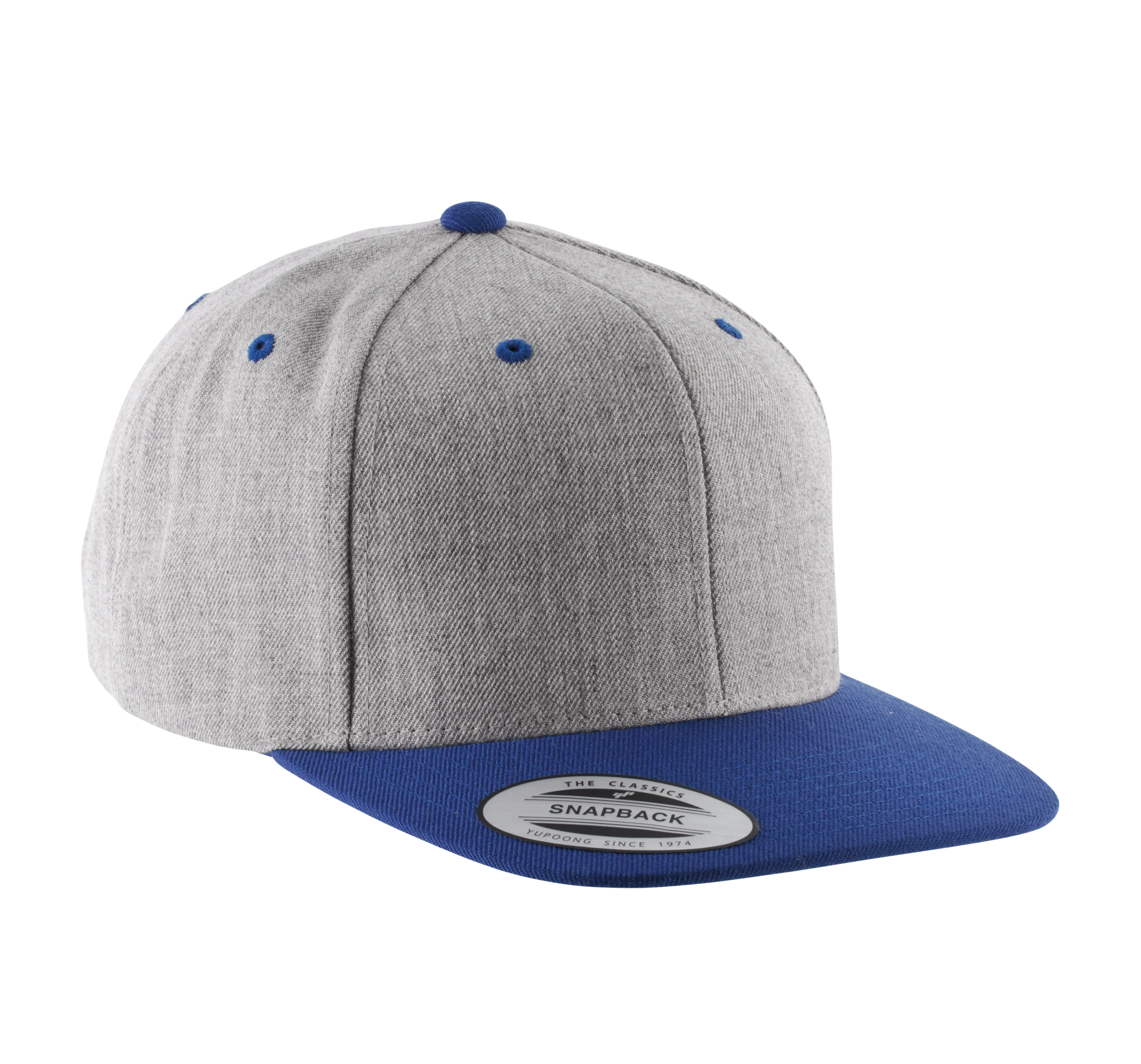 KP910 HEATHERGREY-ROYALBLUE
