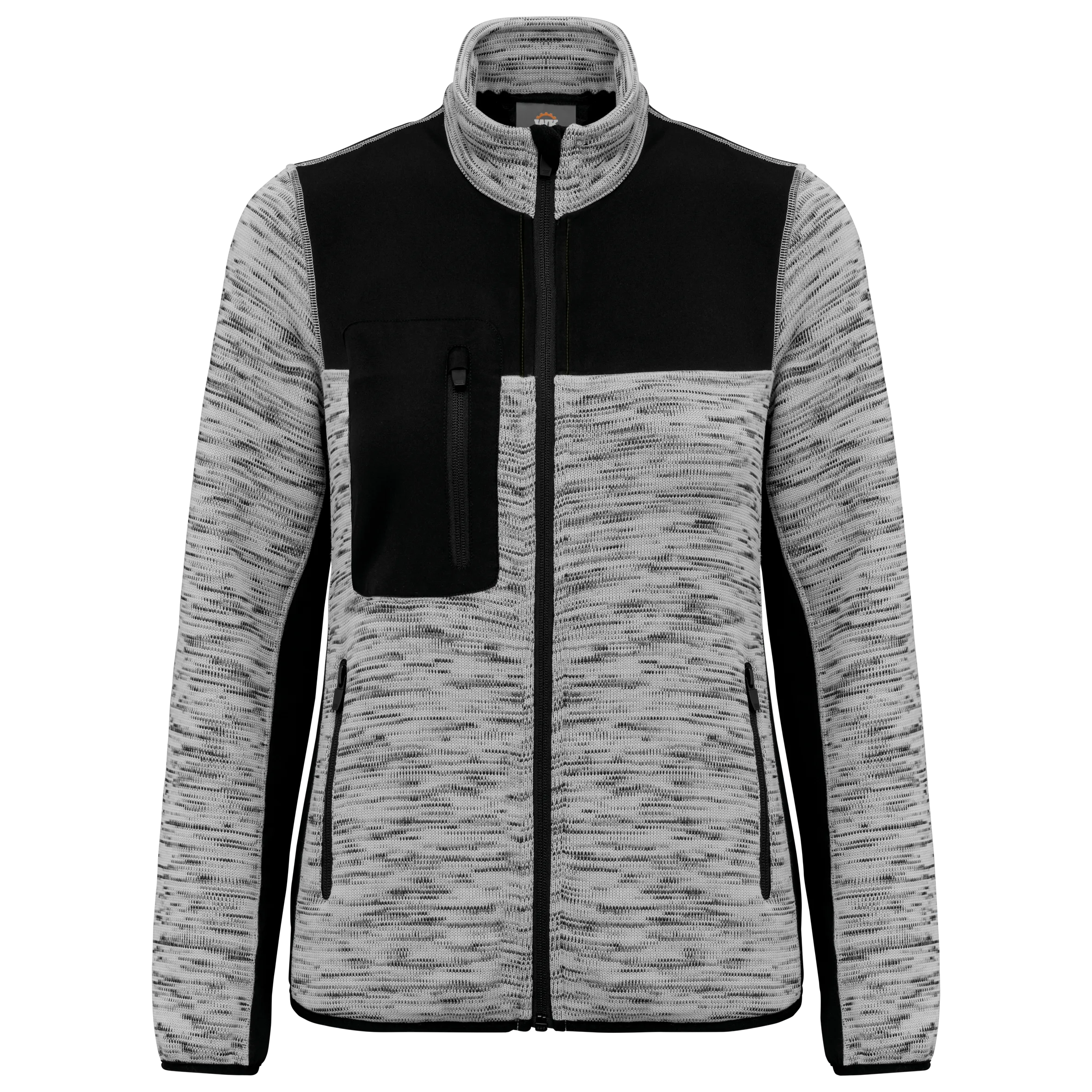 WK9109 LIGHTGREYMELANGE-BLACK